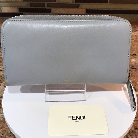 FENDI Vitello Liberty Multicolor Studded Leather Zip Around Wallet ππβ€οΈ - Picture 9 of 17